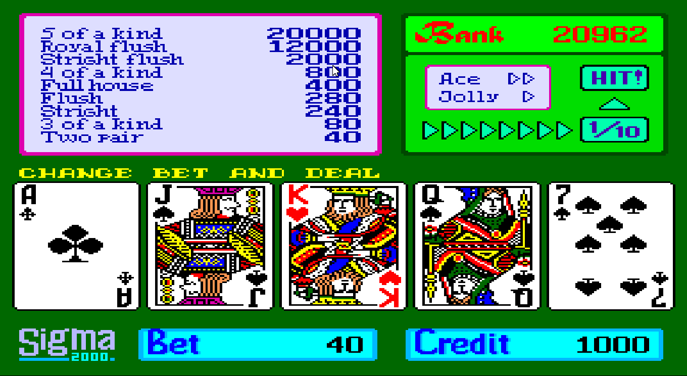 SIGMA 2000 POKER